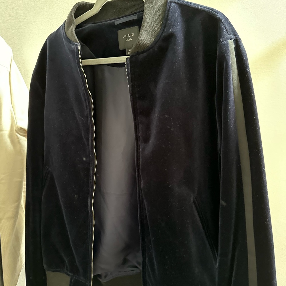 Jcrew Ludlow Velvet Bomber Jacket